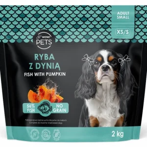 Wow Pets Ryba z dynią XS/S | M/L 2kg - sucha karma dla psów